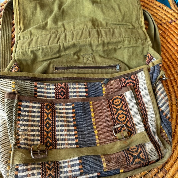 Vintage style made in India boho cotton multi colour crossbody bag… - Picture 4 of 5